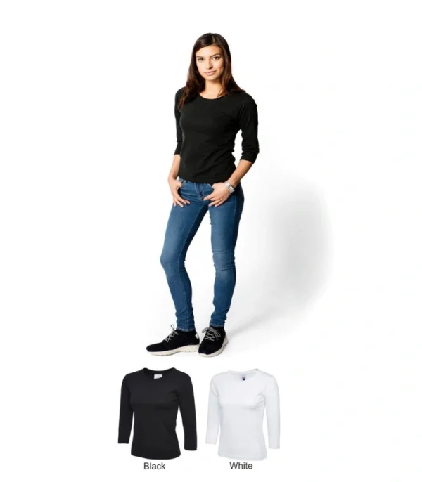 Uneek UC309 Ladies Long Sleeve Tee Shirt